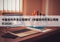 中国软件开发公司排行（中国软件开发公司排行2020）