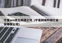 宁夏seo优化网络公司（宁夏网络科技行业有哪些公司）