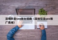 深圳抖音seo优化招商（深圳引流seo推广费用）