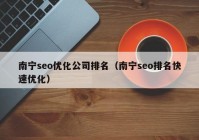 南宁seo优化公司排名（南宁seo排名快速优化）