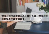 微信小程序开发者工具下载打不开（微信小程序开发者工具下载哪个）