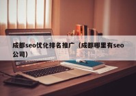 成都seo优化排名推广（成都哪里有seo公司）