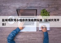 盐城市代驾小程序开发收费标准（盐城代驾平台）